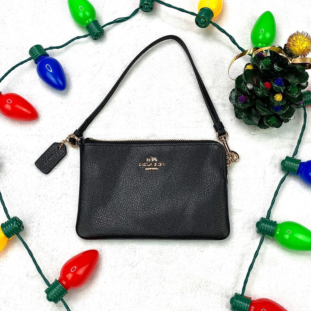 * Coach Embossed Zippy Leather Wallet/Wristlet *